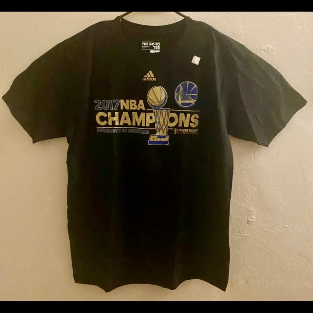 2017 Adidas NBA Golden State Warriors Champions Locker Room Black T-Shirt